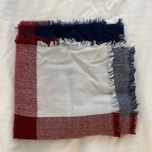 Red White and Blue Rectangle Scarf